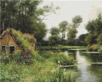 (image for) A Cottage in a River Landscape